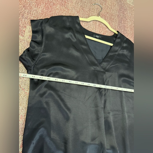 Rails Black Nala Satin oversized v neck dress top size small - Picture 12 of 16